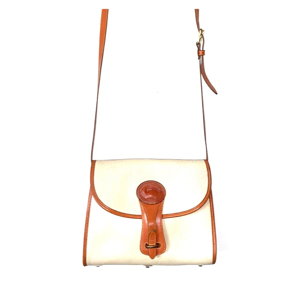 Dooney & Bourke Cream and Brown Crossbody Bag